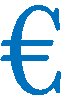Blaues Euro-Symbol