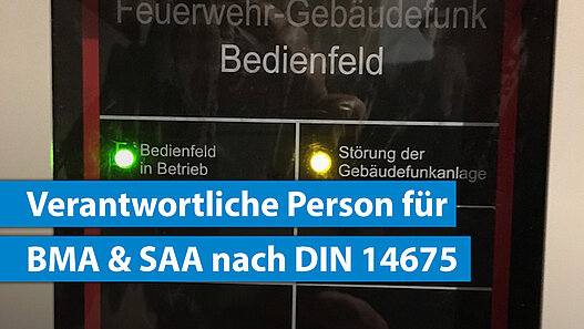 Feuerwehr Bedienfeld für Verantwortliche Person BMA