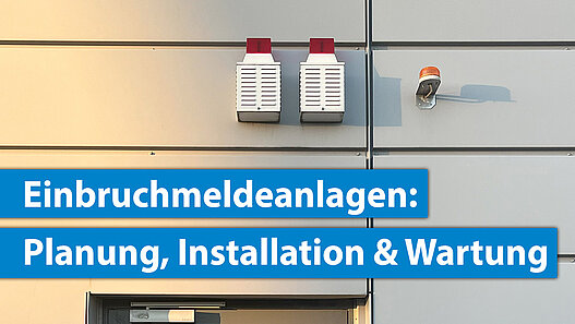 Alarmanlage Rotes Licht an Hauswand