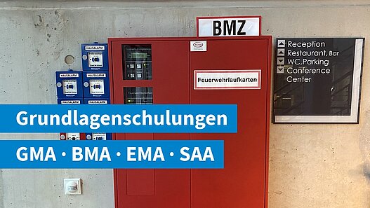 Brandmelderzentrale und Hausalarm-Taster einer Gefahrenmeldeanlage