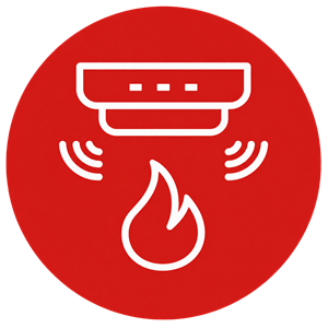 Brandmeldeanlagen: Brandmelder mit Flamme