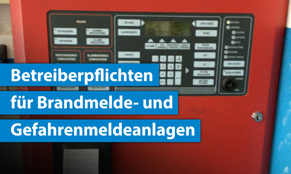 Brandmeldezentrale in einem Betrieb eines Betreibers