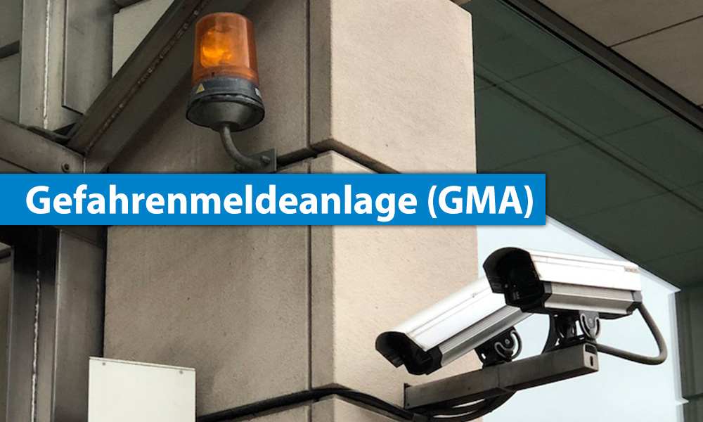 Alarmleuchte und Kameras einer GMA