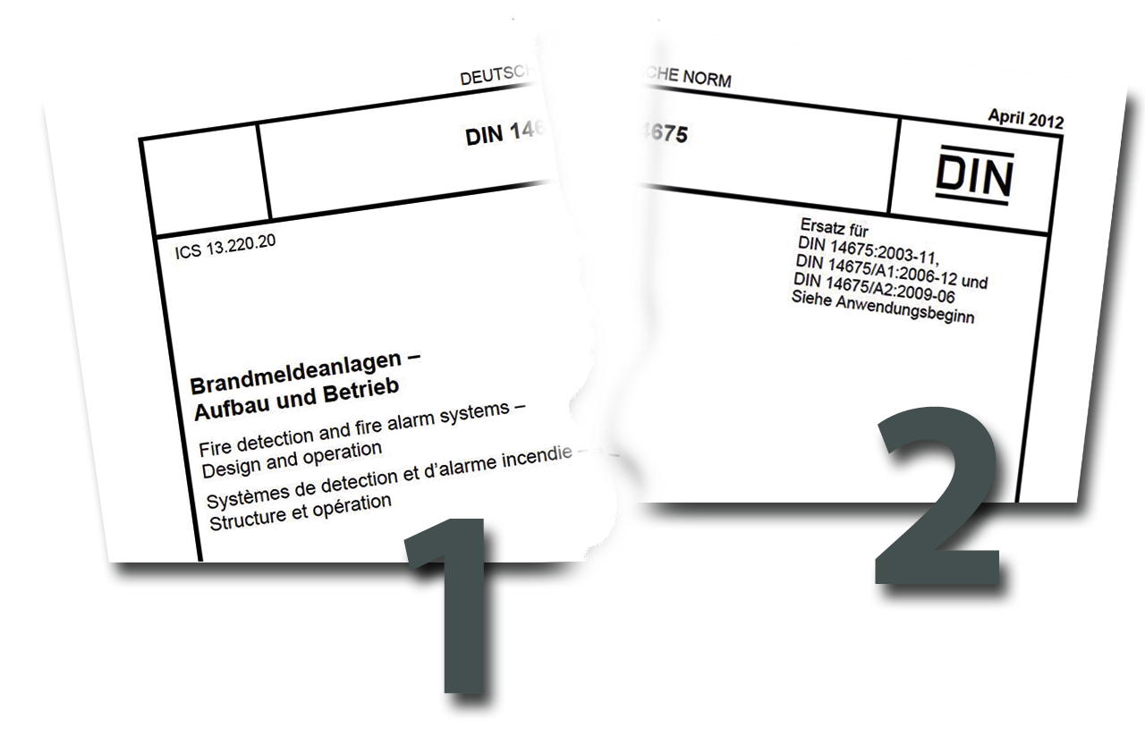 DIN 14675-1, DIN 14675-2, Entwurf, Brandmeldenorm